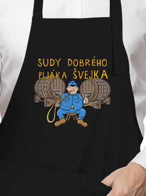 Sudy dobrého pijáka Švejka zástěra Black