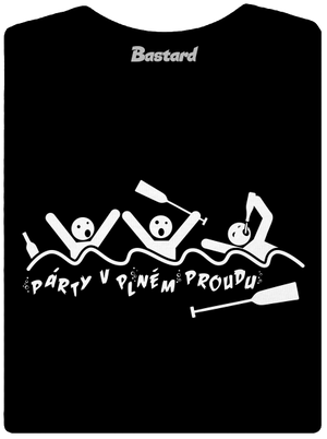 Party v plném proudu dámské tričko s lemem Black