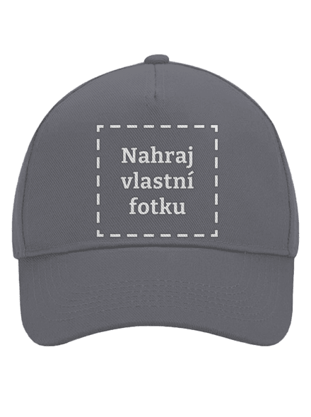Vlastní potisk kšiltovka baseballka Graphite grey