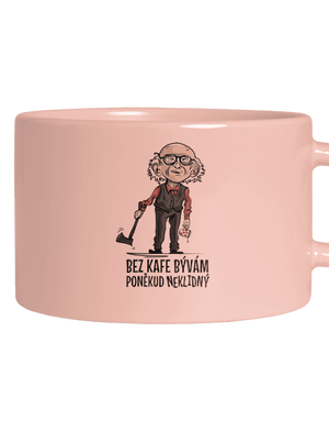 Neklidný bez kafe hrnek makronka Pink Macaron