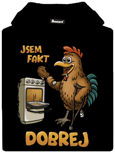 Jsem dobrej dětská mikina klokanka Black