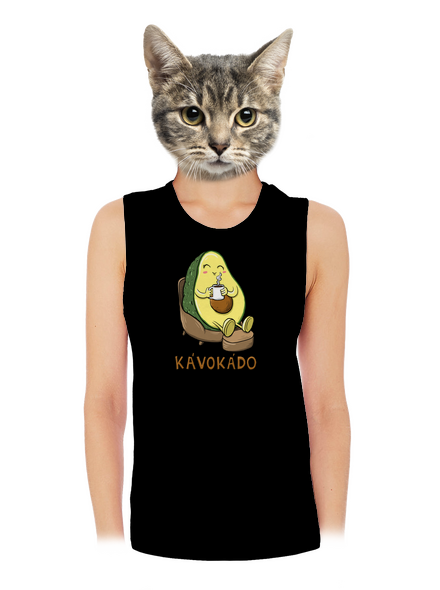 Kávokádo dámské tílko volné Black