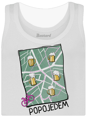 Popojedem dámské tílko klasické White