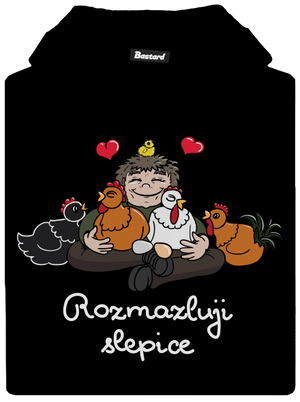 Rozmazluji slepice dětská mikina klokanka Black