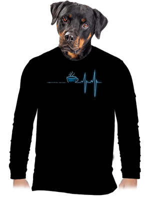 Coffee help pánské dlouhý rukáv Black