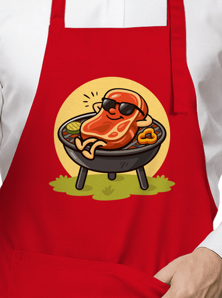 Letní flákárna zástěra Red