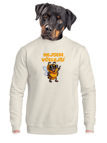 Nejsem včelejší unisex mikina bez kapuce Off White