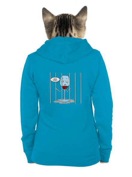 Jsem vinen dámská mikina na zip Blue Atol