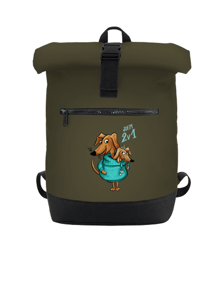 Jsem dva v jednom batoh Military Green