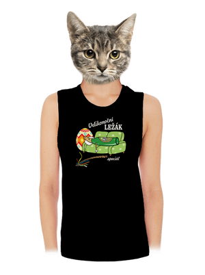 Velikonoční ležák dámské tílko volné Black