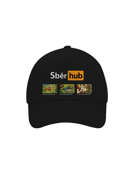 Sběr hub kšiltovka baseballka Black