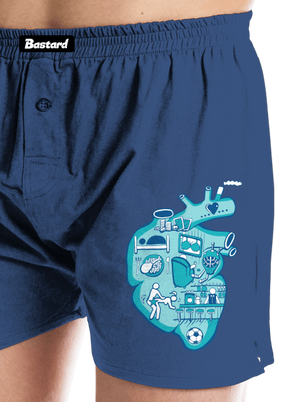 Srdce bije pro  pánské trenky Blue