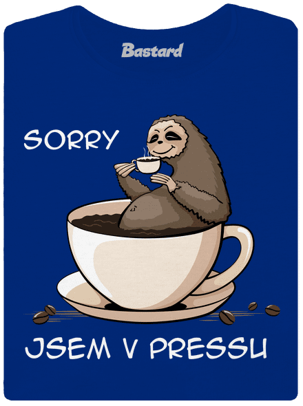 V pressu dámské tričko s lemem Royal Blue Mal