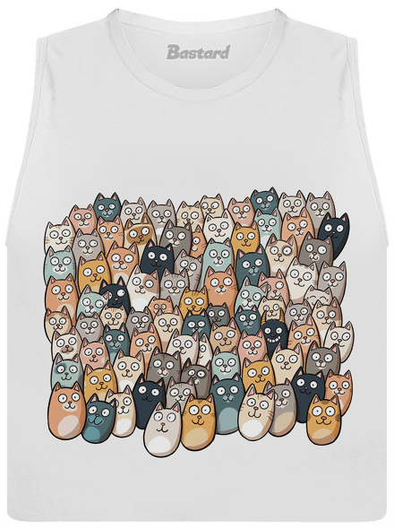 Najdi čerta dámské tílko volné White