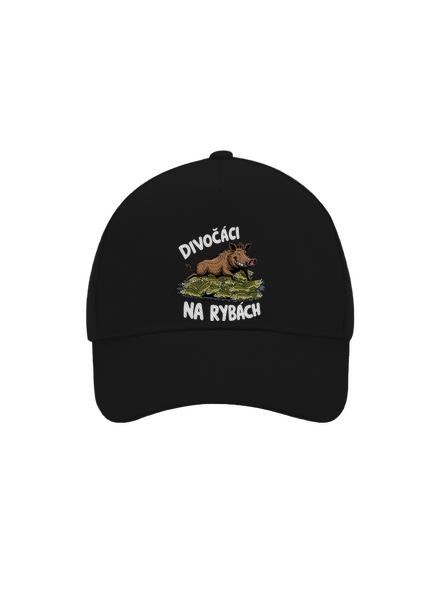 Divočáci na rybách kšiltovka baseballka Black