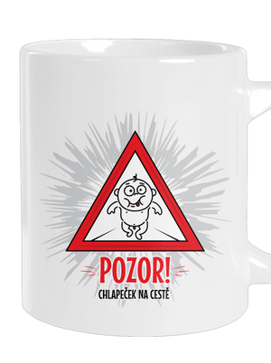 Chlapeček na cestě velký hrnek White