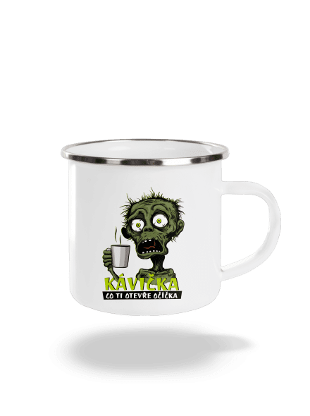 Zombie kávička plecháček White