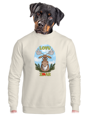 unisex mikina bez kapuce