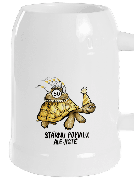 Stárnu pomalu půllitr White