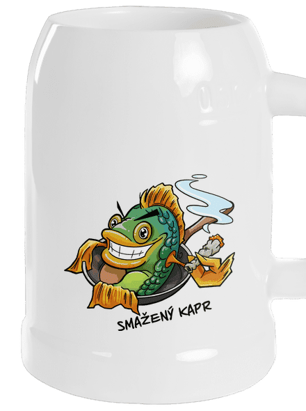 Smažený kapr půllitr White