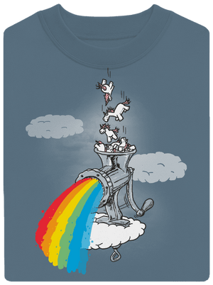 Jak vzniká duha unisex mikina bez kapuce Nordic Blue