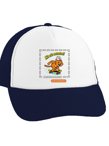 Vlastní AI obrázek kšiltovka truckerka French Navy cap