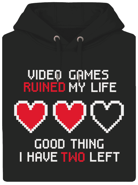 Video games unisex mikina premium Dark Black