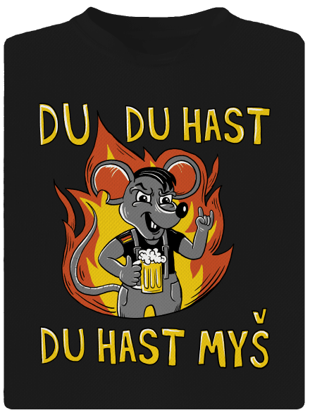 Du hast myš pánské sportovní tričko Black