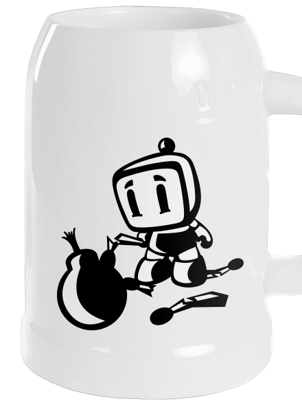 Bomberman půllitr White