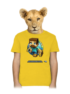 B17: Minecraft dětské tričko Gold