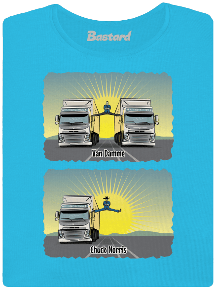 Chuck & Truck dámské tričko s lemem Blue Atol