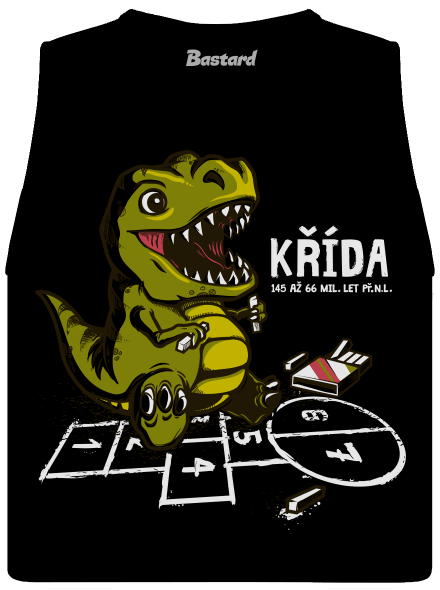 Křída dámské tílko volné Black