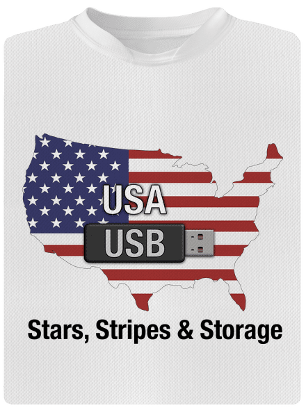 USA a USB dětské sportovní tričko White