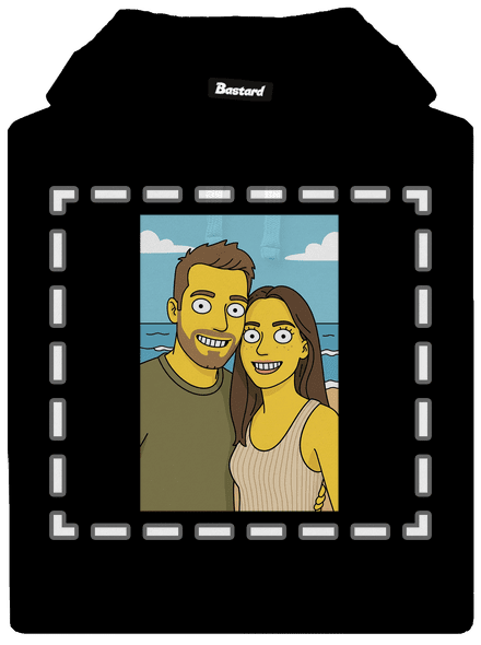 Simpsonovi z vlastní fotky pánská mikina klokanka Black