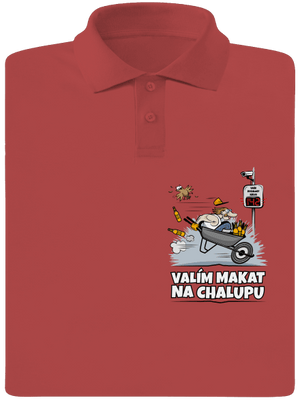 Valím na chalupu pánská polokošile Burgundy