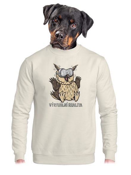 Výrtuální realita unisex mikina bez kapuce Off White