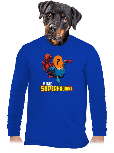 Moje superhrdinka pánské dlouhý rukáv Royal Blue