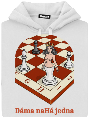 Dáma nahá jedna dámská mikina klokanka White