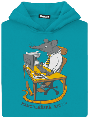 Kancelářská krysa dětská mikina klokanka Hawaiian Blue