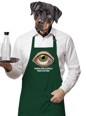 Padli do oka zástěra Bottle Green