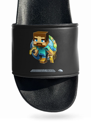 B17: Minecraft pantofle Black