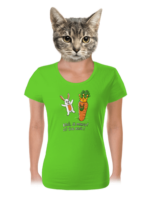 Král je mrkev, ať žije král dámské tričko Apple Green