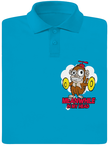 Monkey in my head pánská polokošile Blue Atol