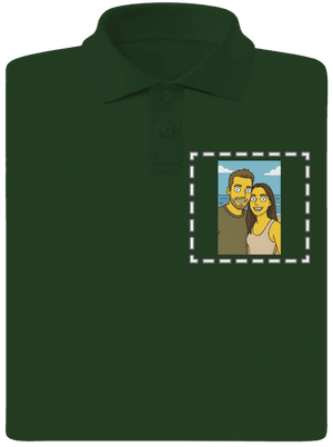 Simpsonovi z vlastní fotky pánská polokošile Bottle Green Mal