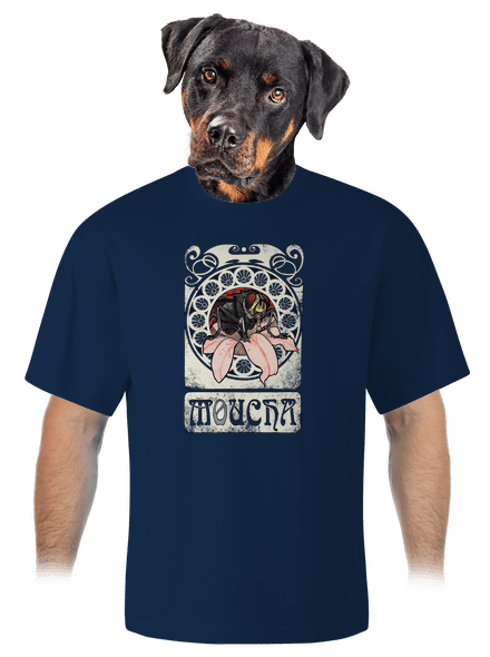 Moucha unisex tričko oversized Midnight Blue