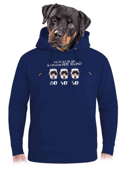 Vypadám furt stejně unisex mikina premium Navy