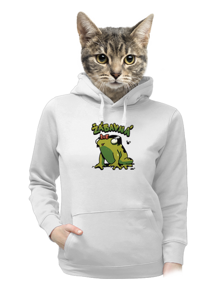 Žábavní dámská mikina klokanka White