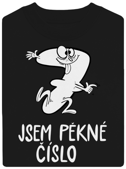 Jsem pěkné číslo unisex mikina bez kapuce Black