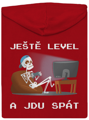 Ještě level pánská mikina na zip Red