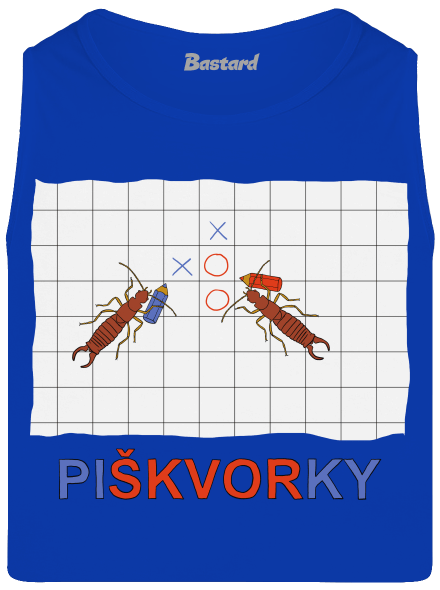 Škvoří piškvorky pánské tílko Royal Blue